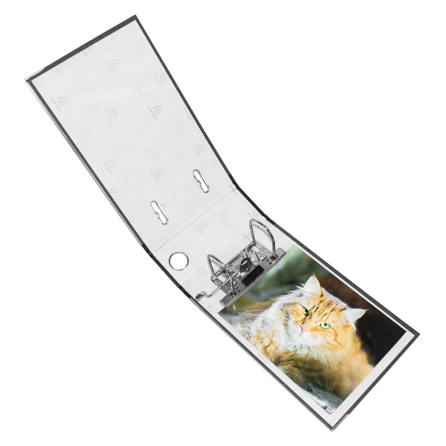 Set of 3 Lever Arch Files A5 70mm PVC Black Landscape