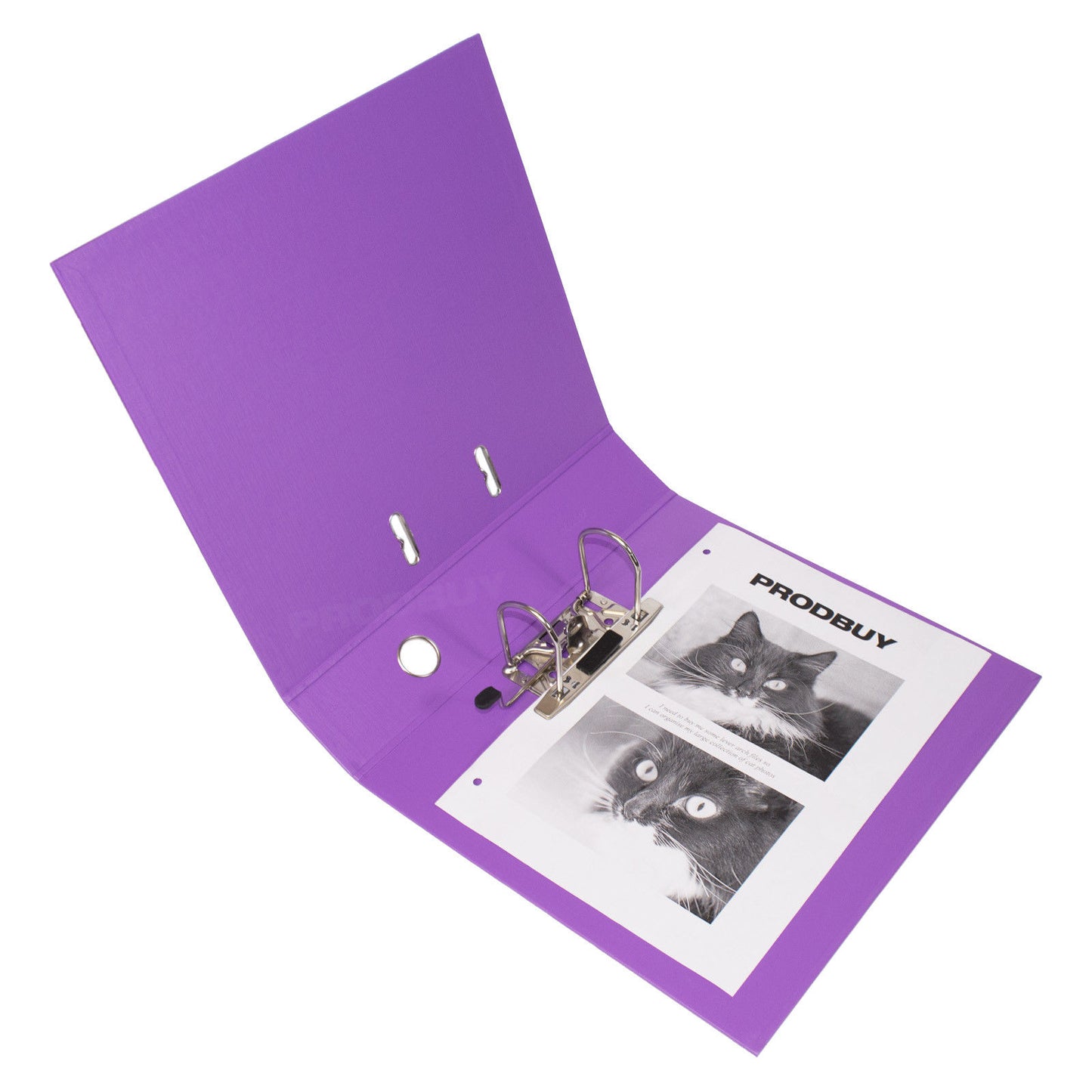 Set of 3 Colour Lever Arch Files A4 70mm PVC - Purple / Lime Green / Red
