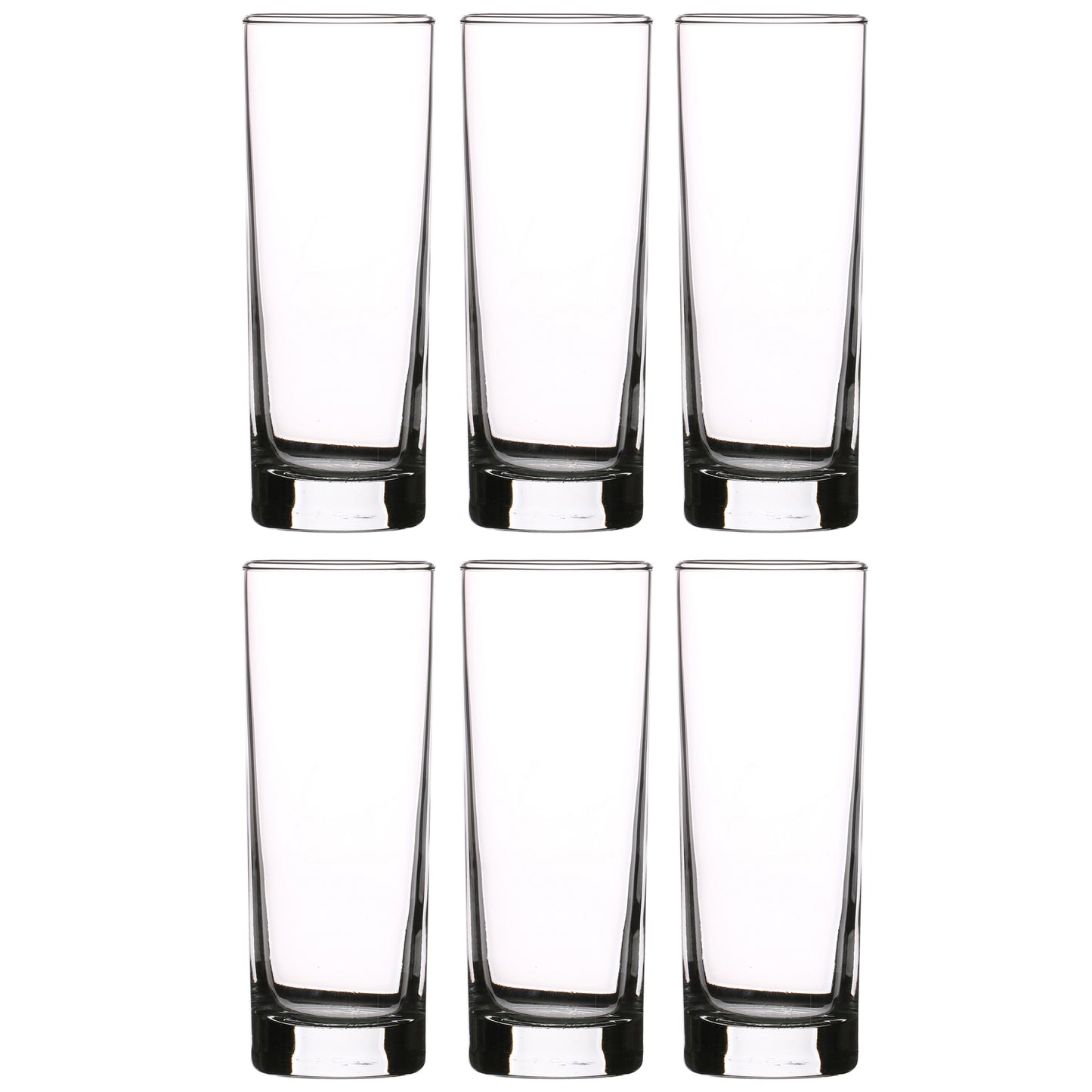 Set of 6 Hi Ball Tumbler Glasses 200ml
