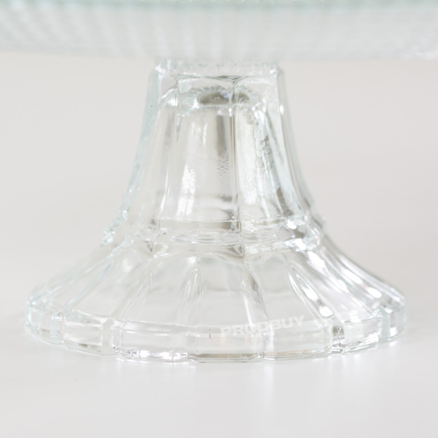 27cm Round Glass Cake Stand Serving Plate on Plinth