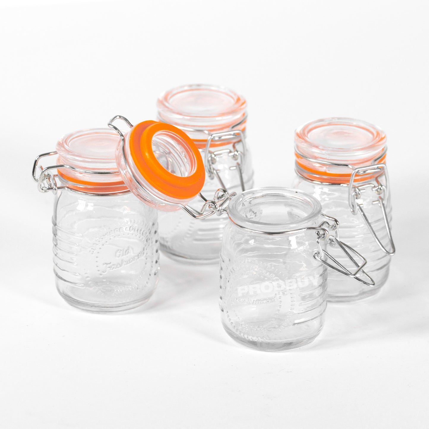 Small 70ml 'Old Fashioned' Glass Clip Top Storage Jars
