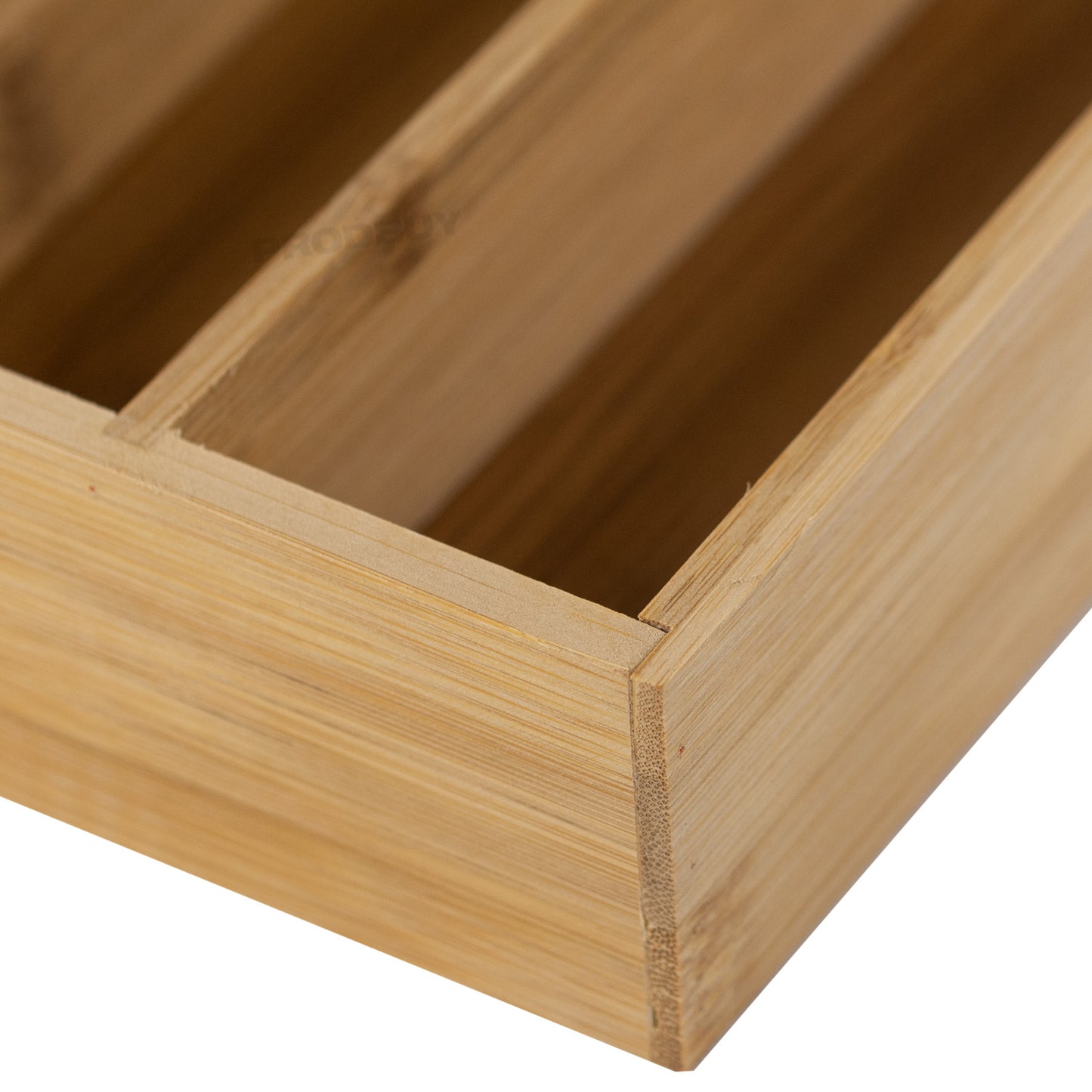 5 Compartment Bamboo Wooden Cutlery Tray