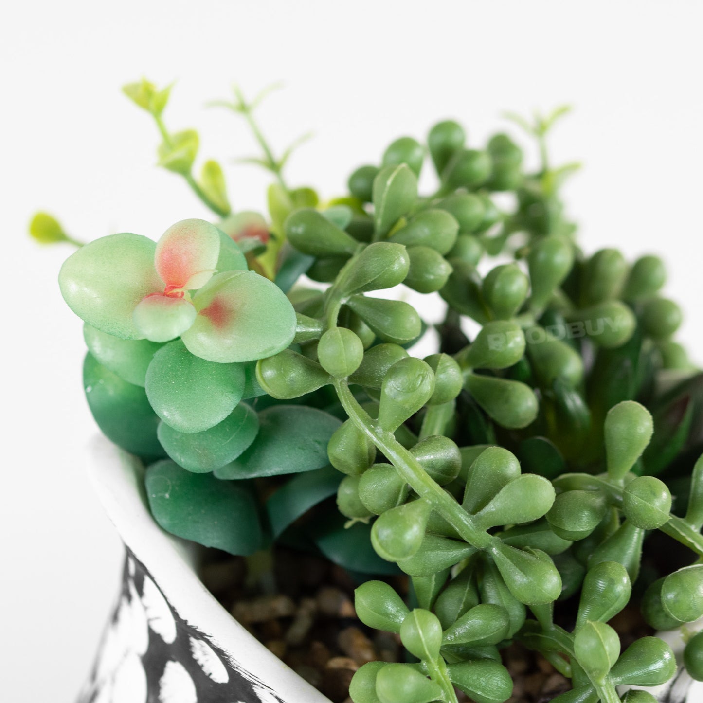 Owl Shaped Plant Pot with Artificial Houseplant Decoration