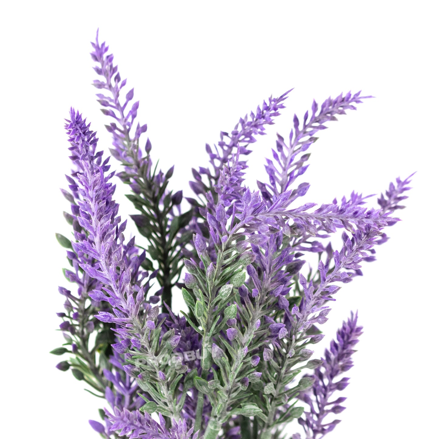 Indoor Artificial Lavender House Plant Rattan Style Resin Pot