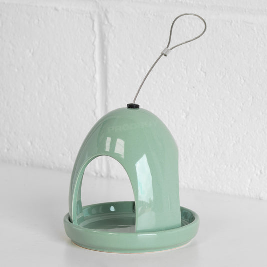 Metal Wire Hanging Ceramic Bird Seed Feeder Station Tray Tree Wall Fence Garden