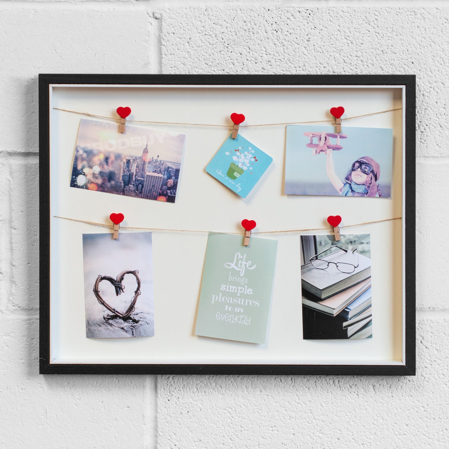 Black 6 Photo Wall Multi Picture Frame