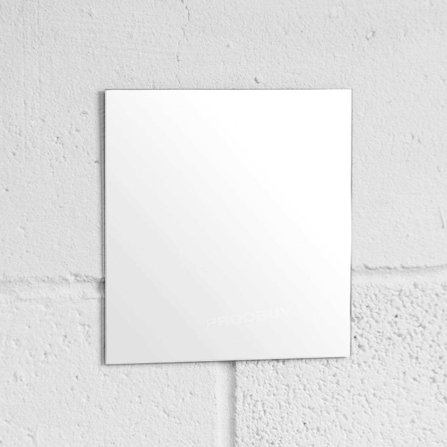 Set of 6 Square 8" Glass Wall Mirror Tiles