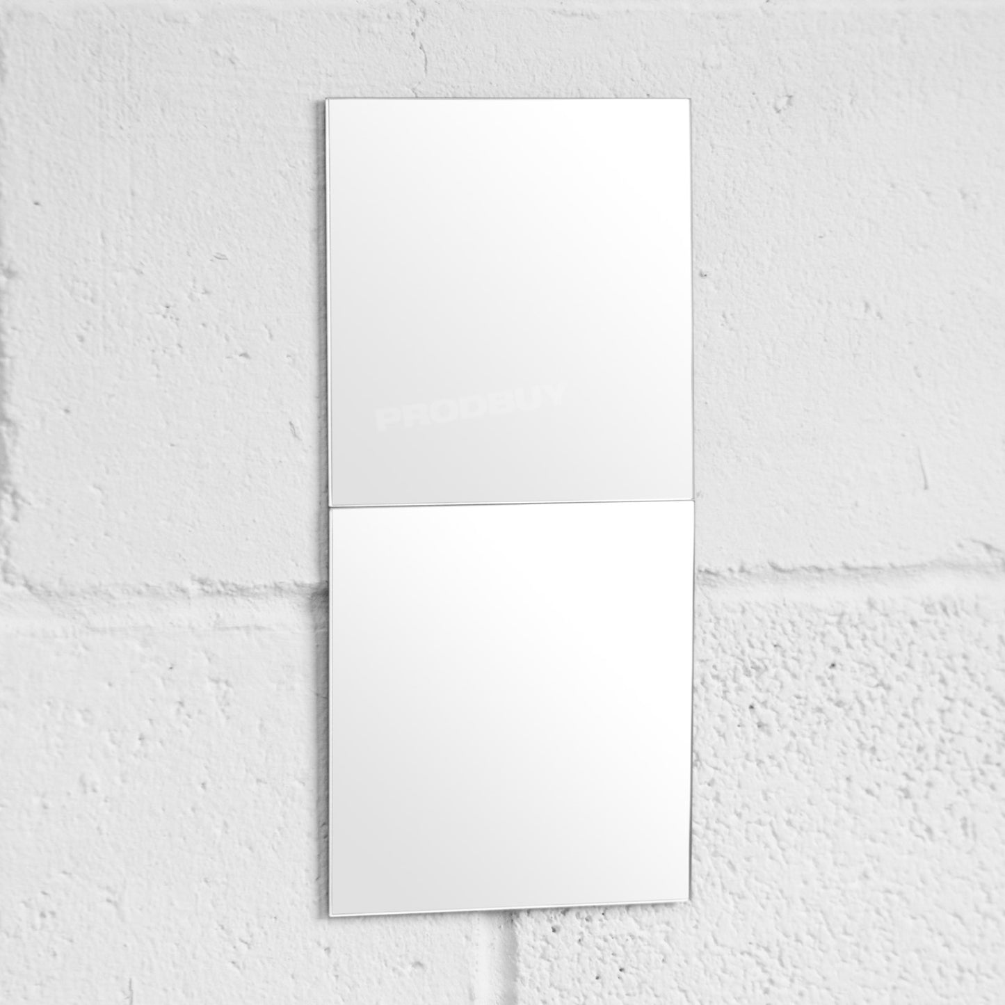 Set of 8 Square 6" Glass Mirror Wall Tiles