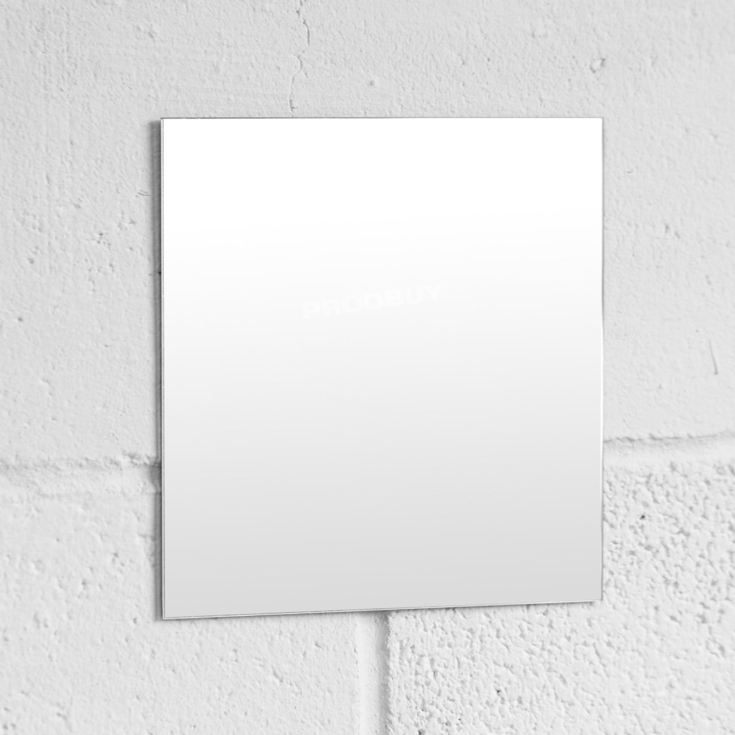 Set of 4 x Square 9" Large Glass Mirror Wall Tiles Self Adhesive Stickers Stick
