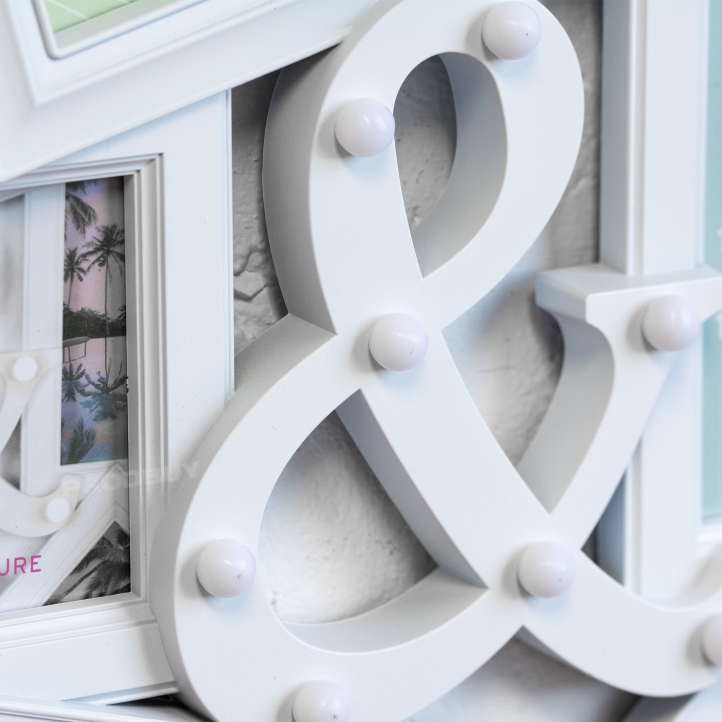 White LED Wall Multi 5 Photo Picture Frame