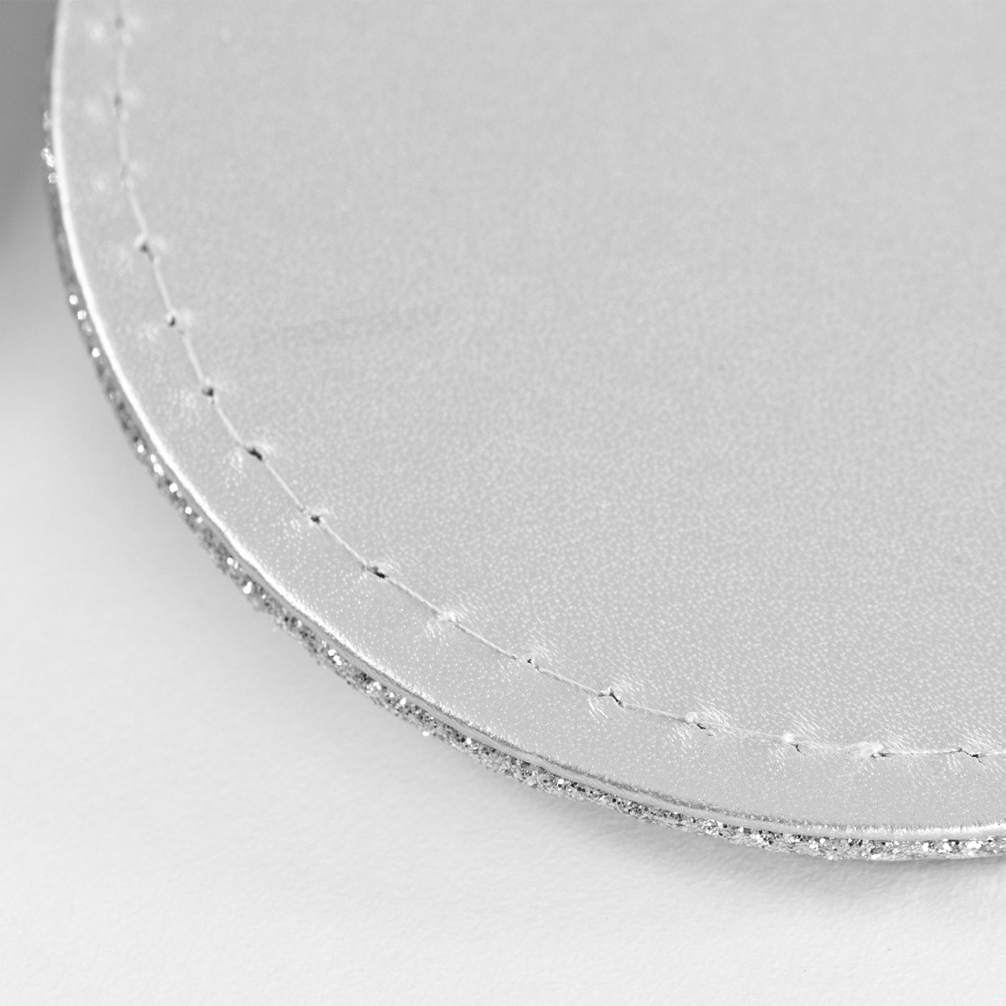 Set of 4 Glitter Faux Leather Drinks Coasters