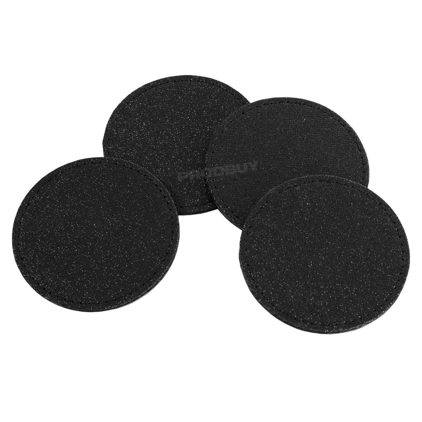 Set of 4 Glitter Faux Leather Drinks Coasters