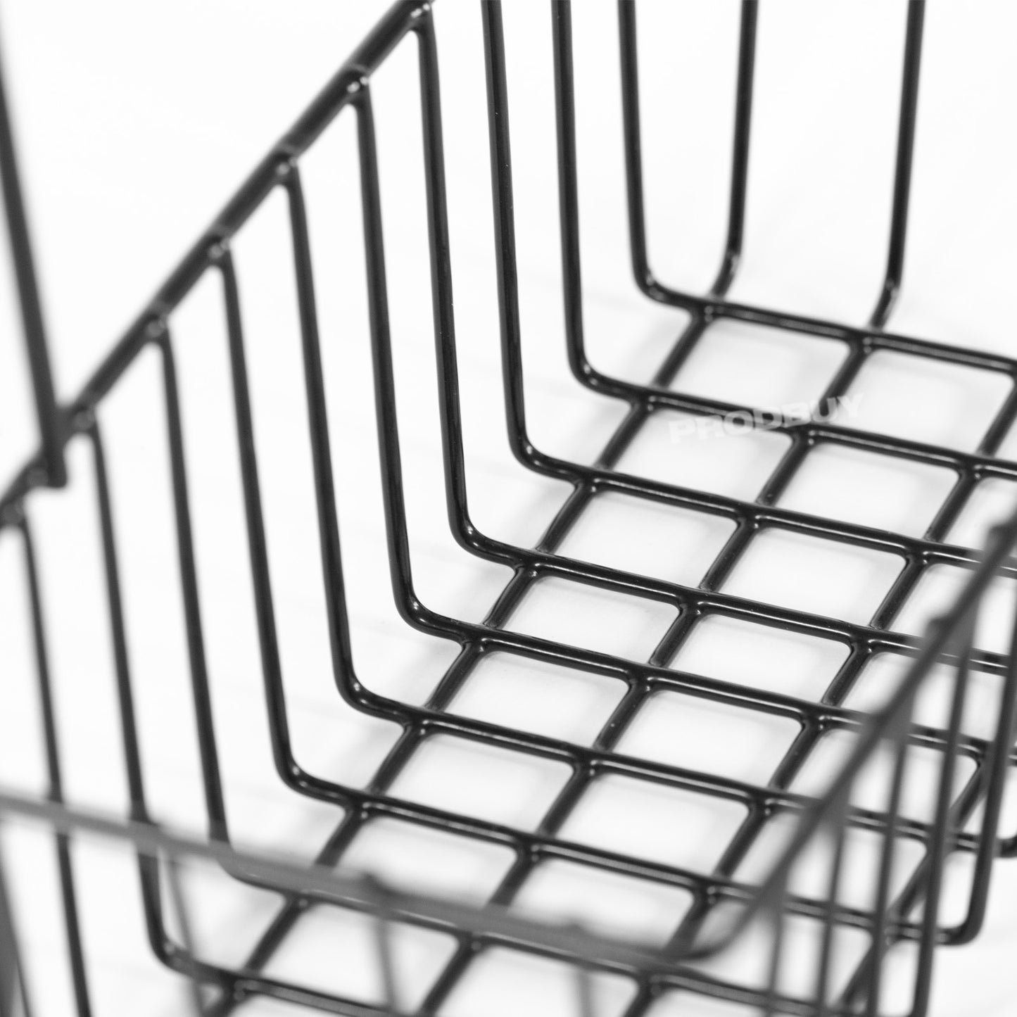 Pack of 3 Black Metal Over The Door Storage Baskets
