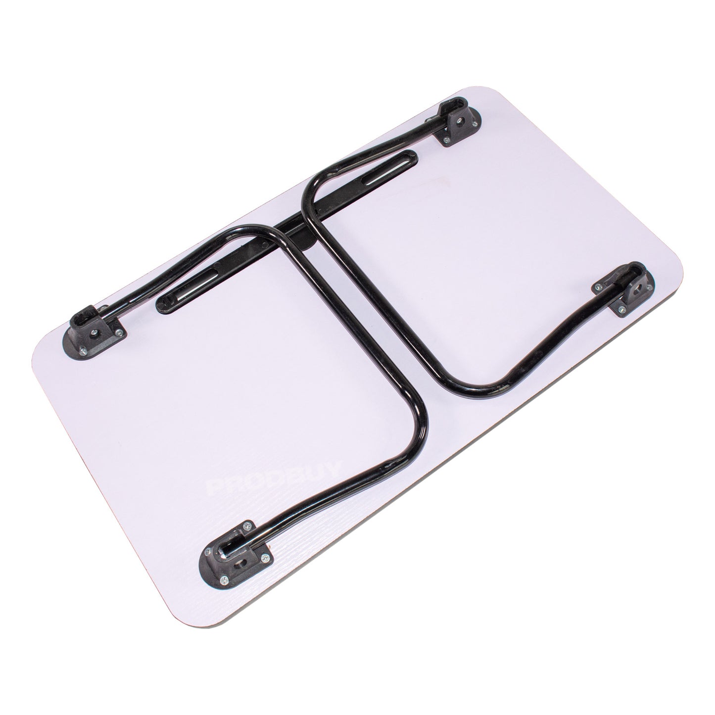 Wooden Veneer Tray Table with Metal Folding Legs