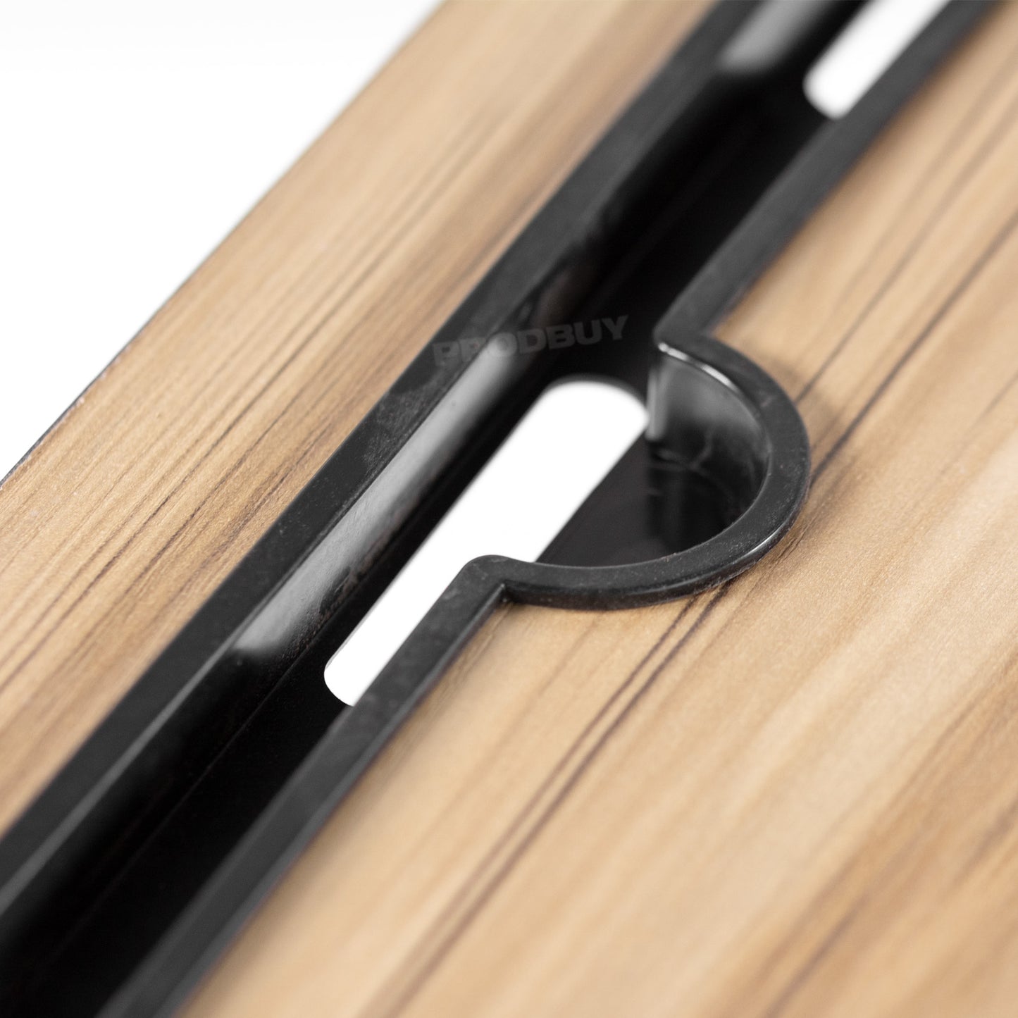 Wooden Veneer Tray Table with Metal Folding Legs
