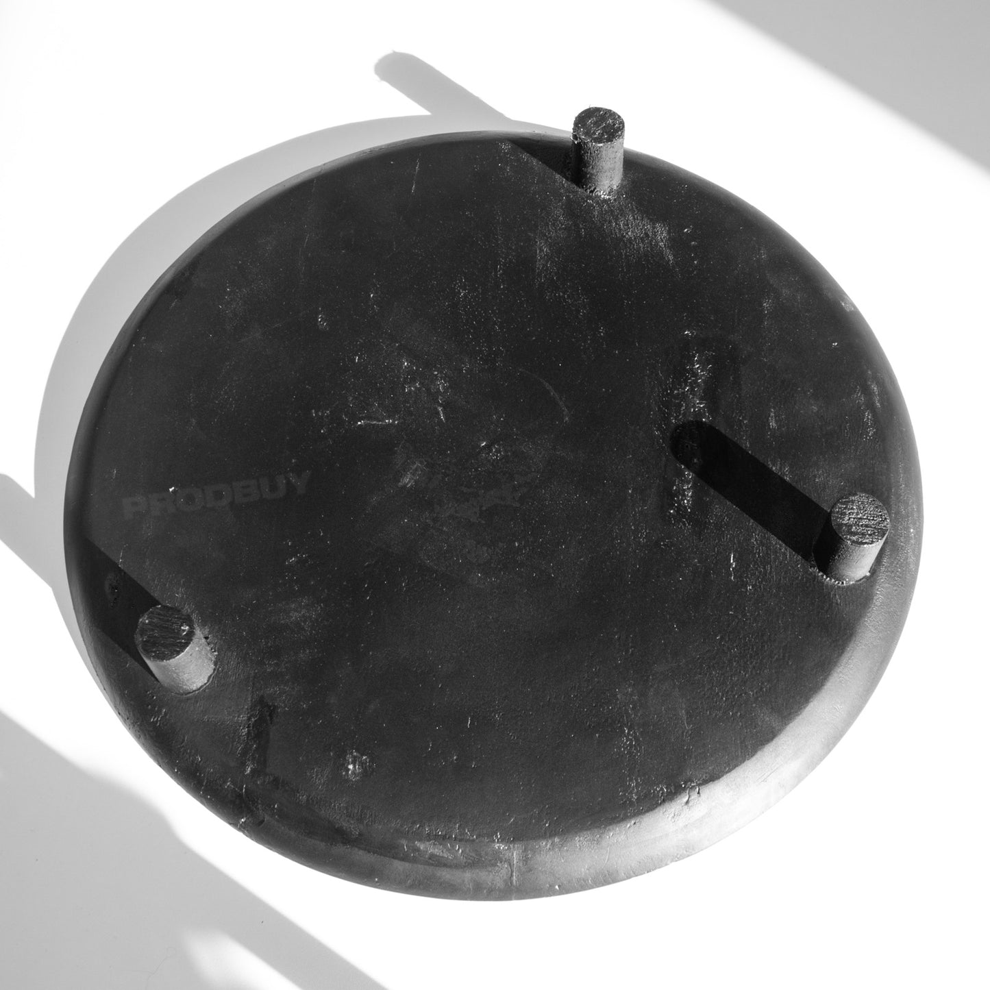 Round 38cm Black Wooden Plant Pot Stand