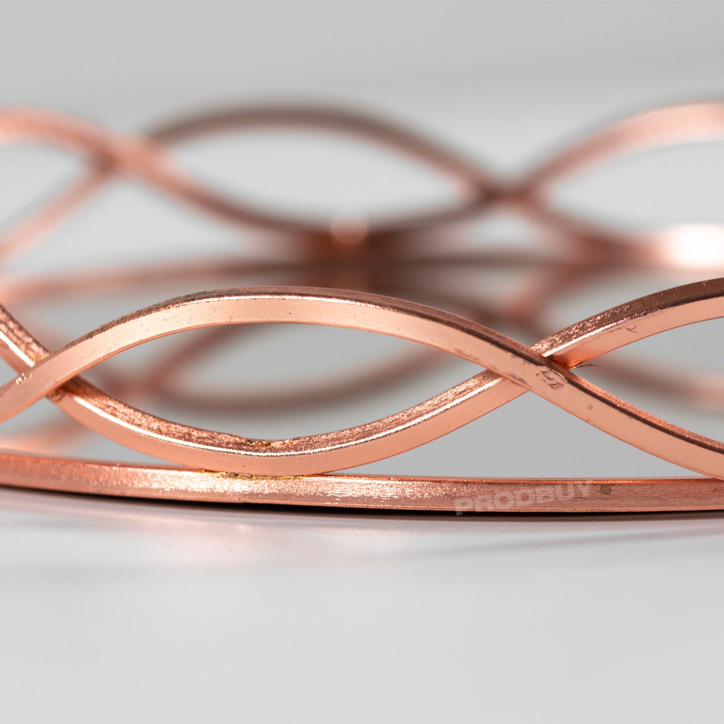 Copper 23cm Round Glass Mirror Candle Tray
