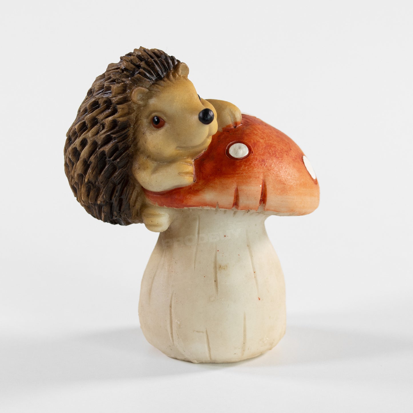 Set of 2 Small Toadstool Hedgehog Garden Ornaments