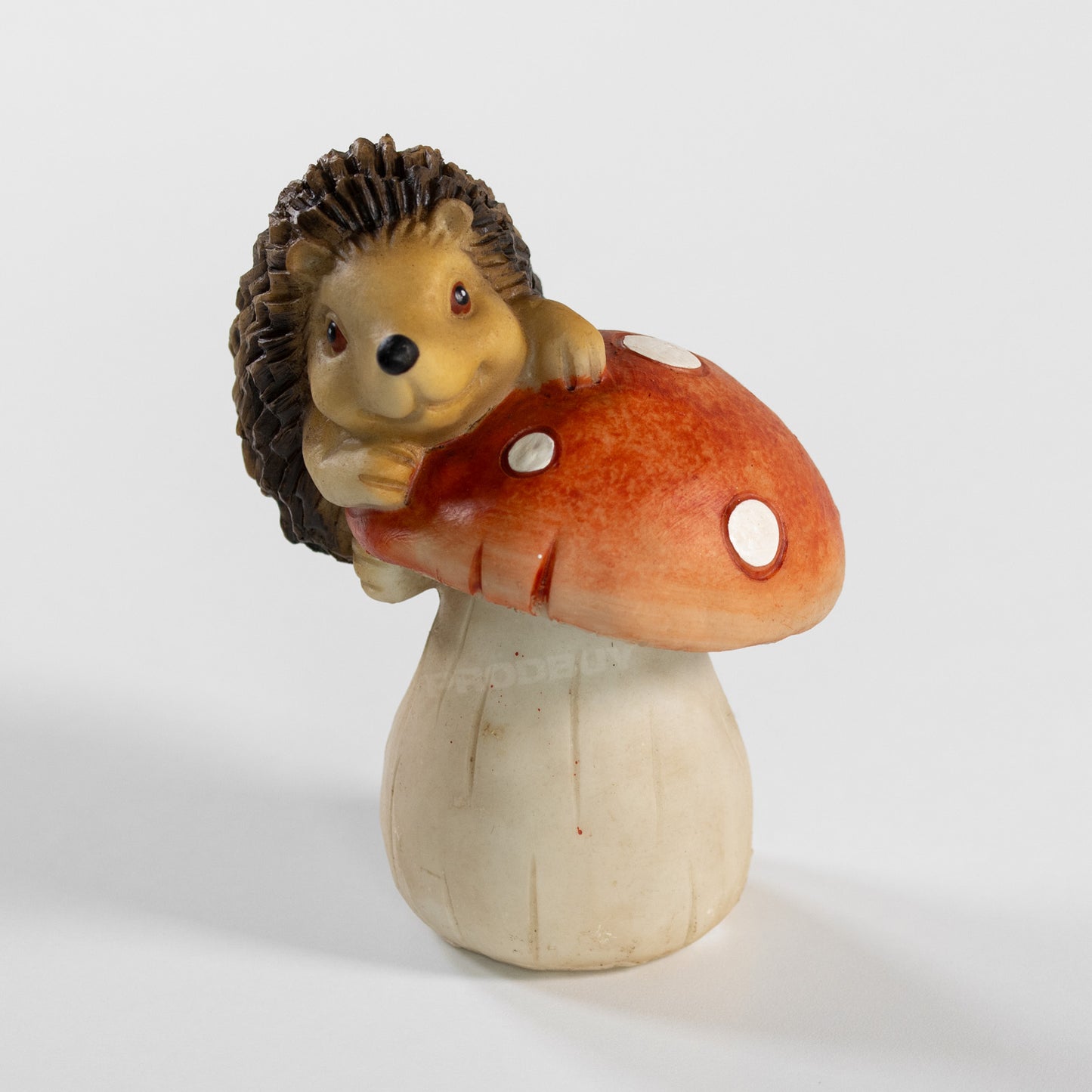 Set of 2 Small Toadstool Hedgehog Garden Ornaments