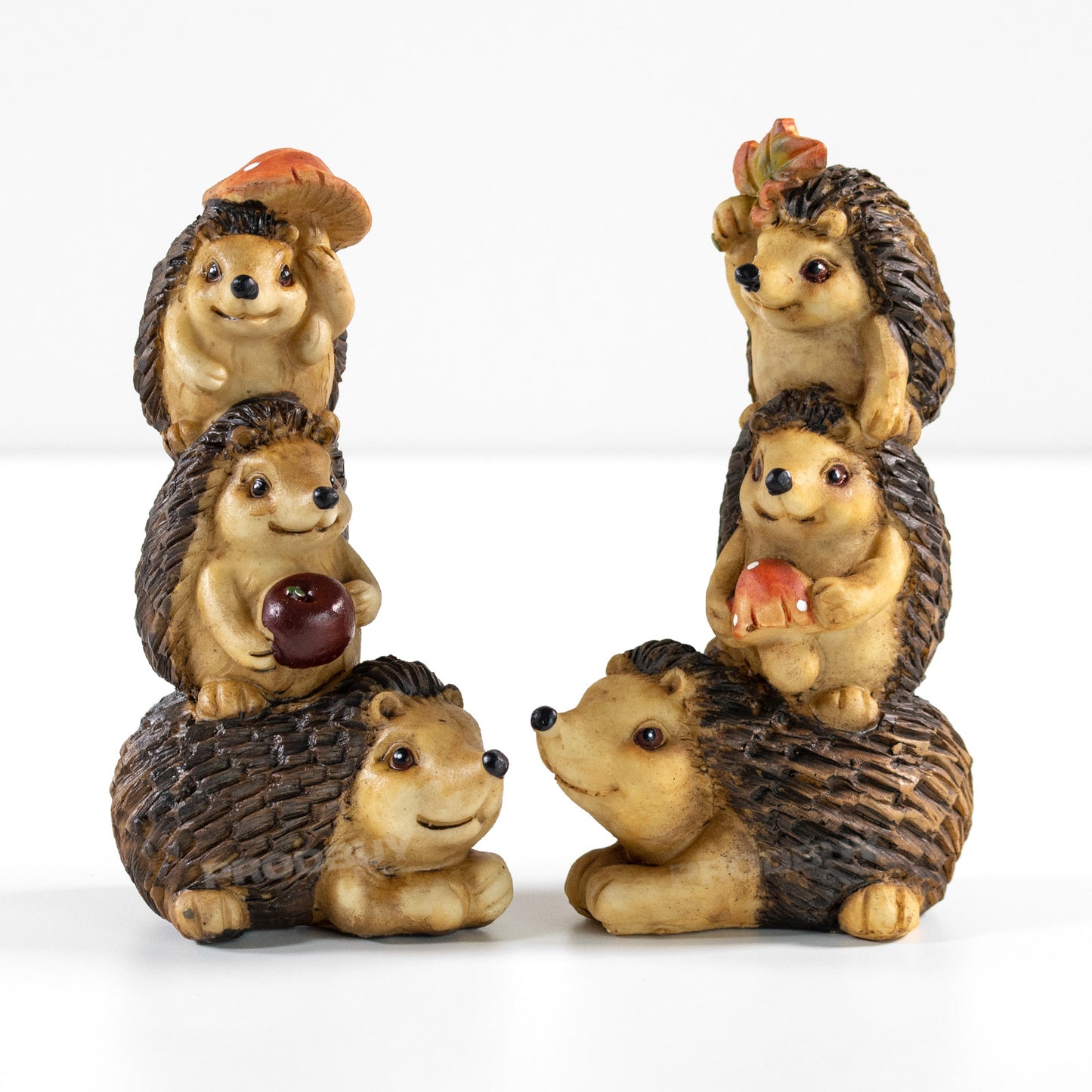Set of 2 Hedgehog Family Garden Ornaments
