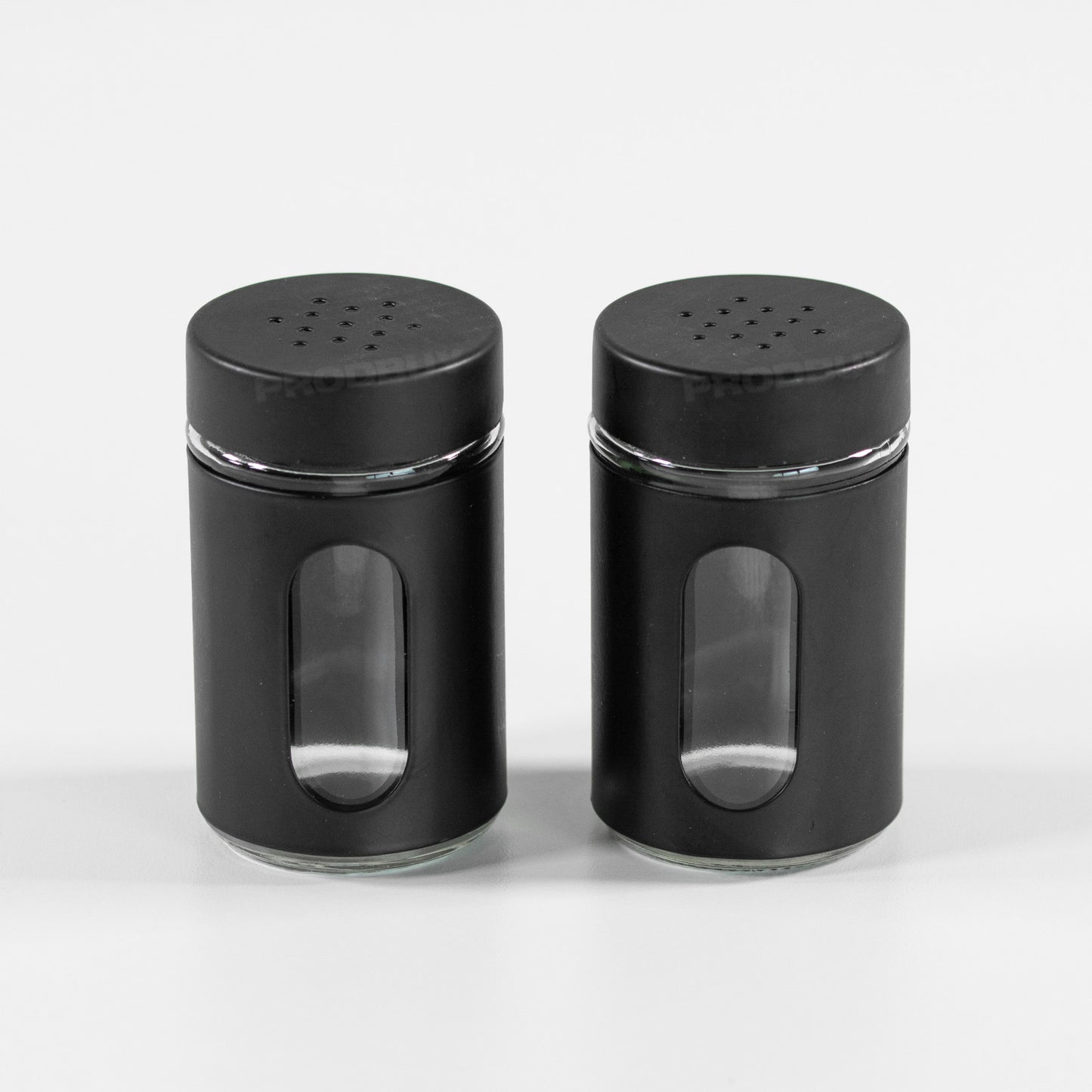 Colour Surround Glass Salt and Pepper Set
