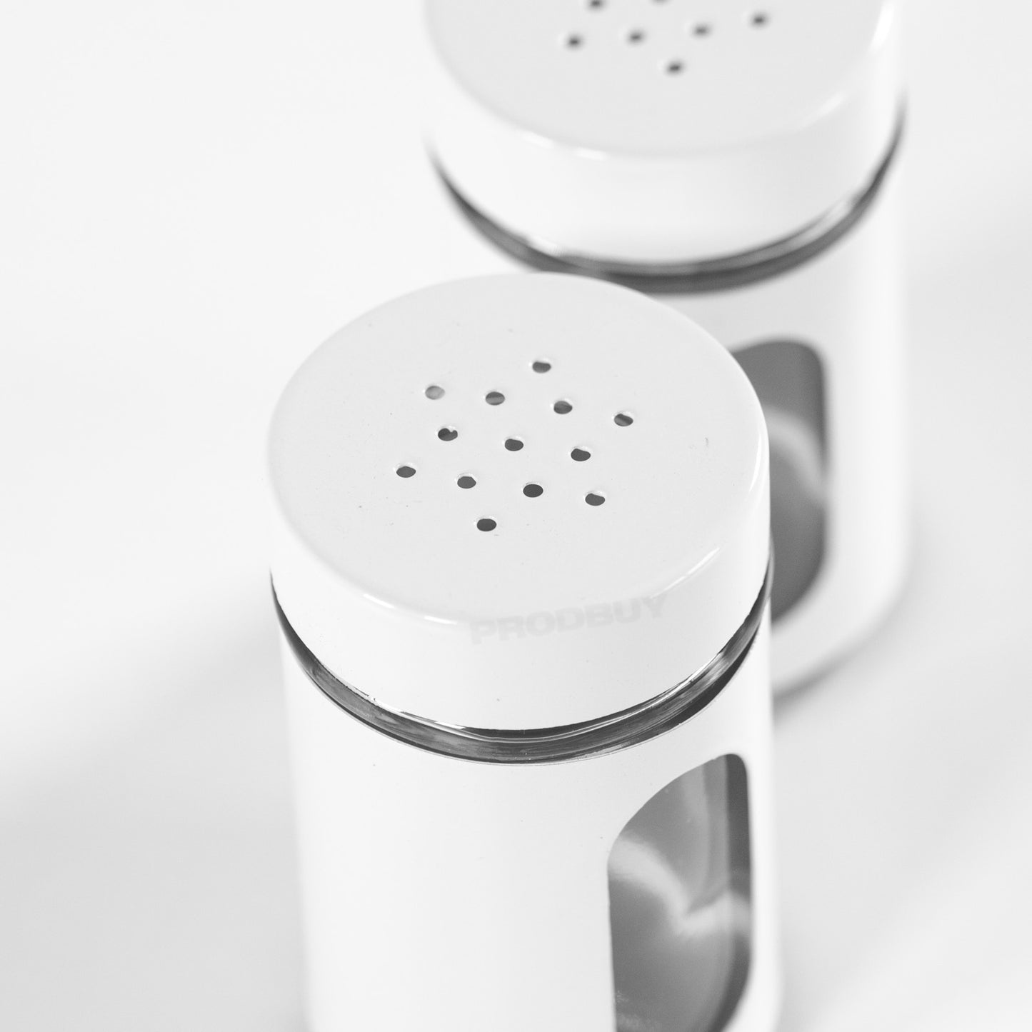 Colour Surround Glass Salt and Pepper Set