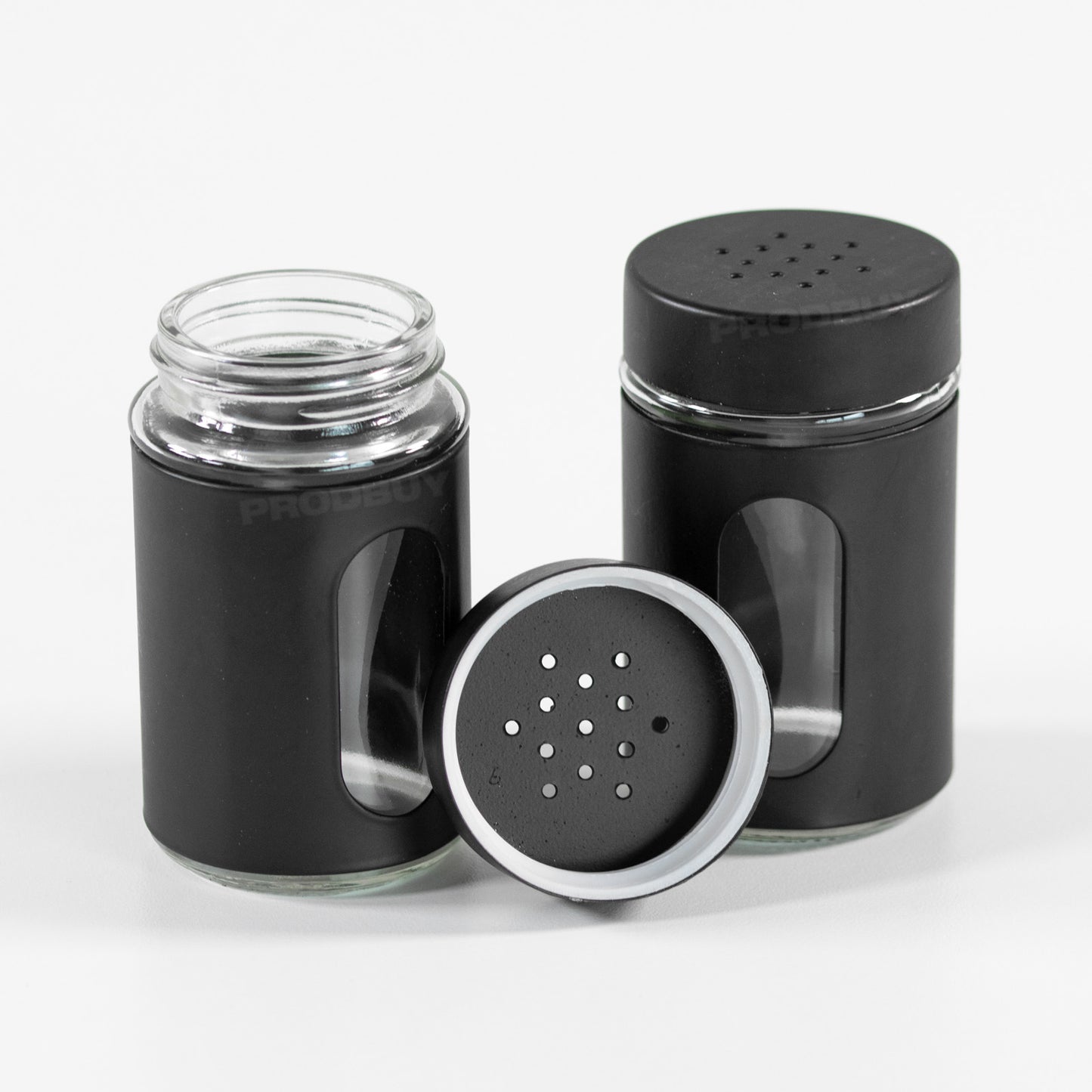 Colour Surround Glass Salt and Pepper Set