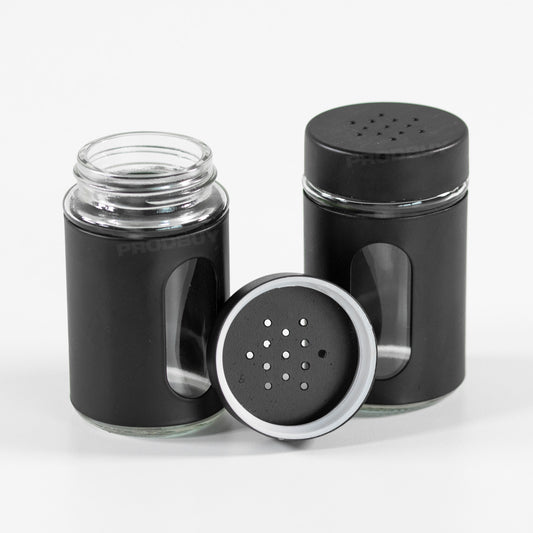 Colour Surround Glass Salt and Pepper Set