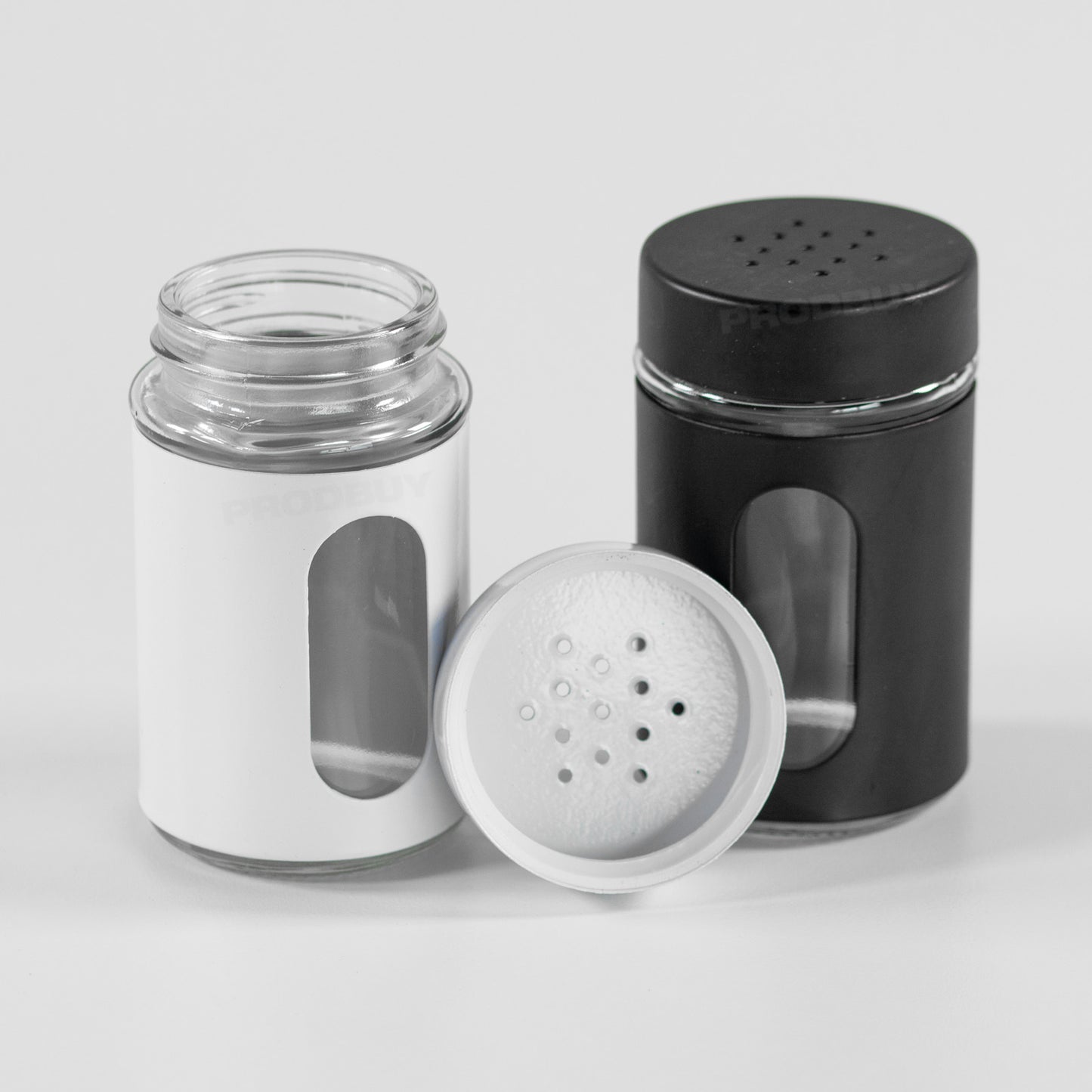 Colour Surround Glass Salt and Pepper Set