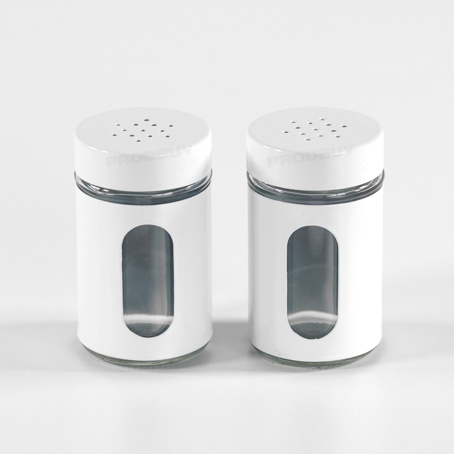 Colour Surround Glass Salt and Pepper Set