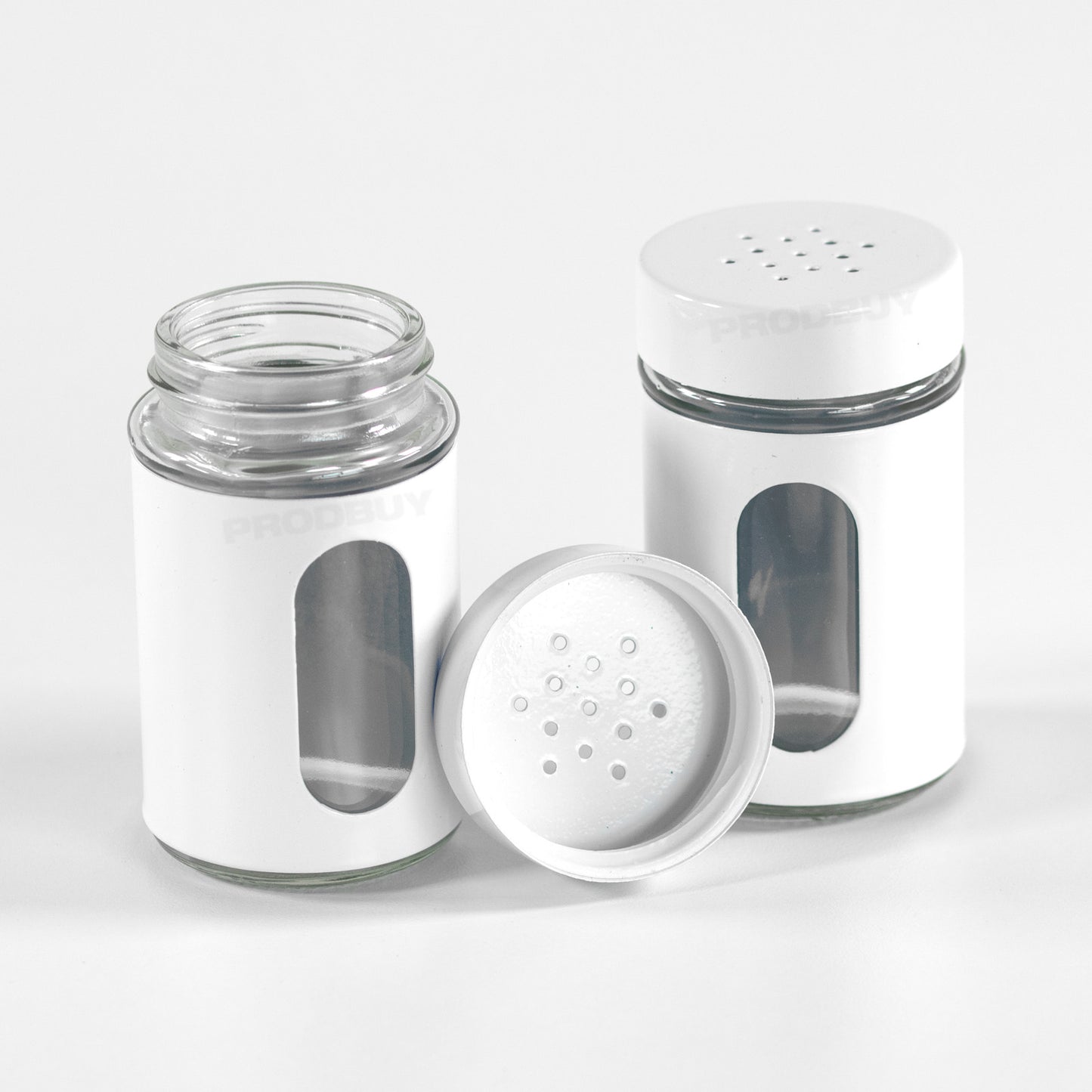 Colour Surround Glass Salt and Pepper Set