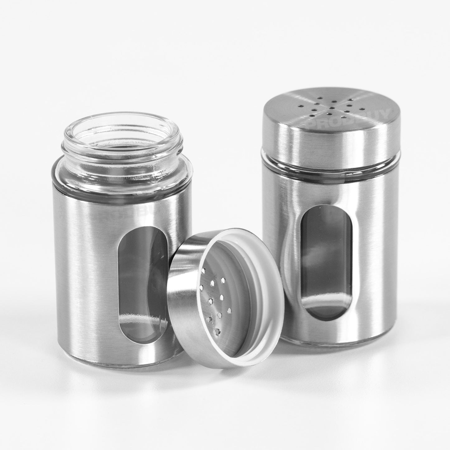 Colour Surround Glass Salt and Pepper Set