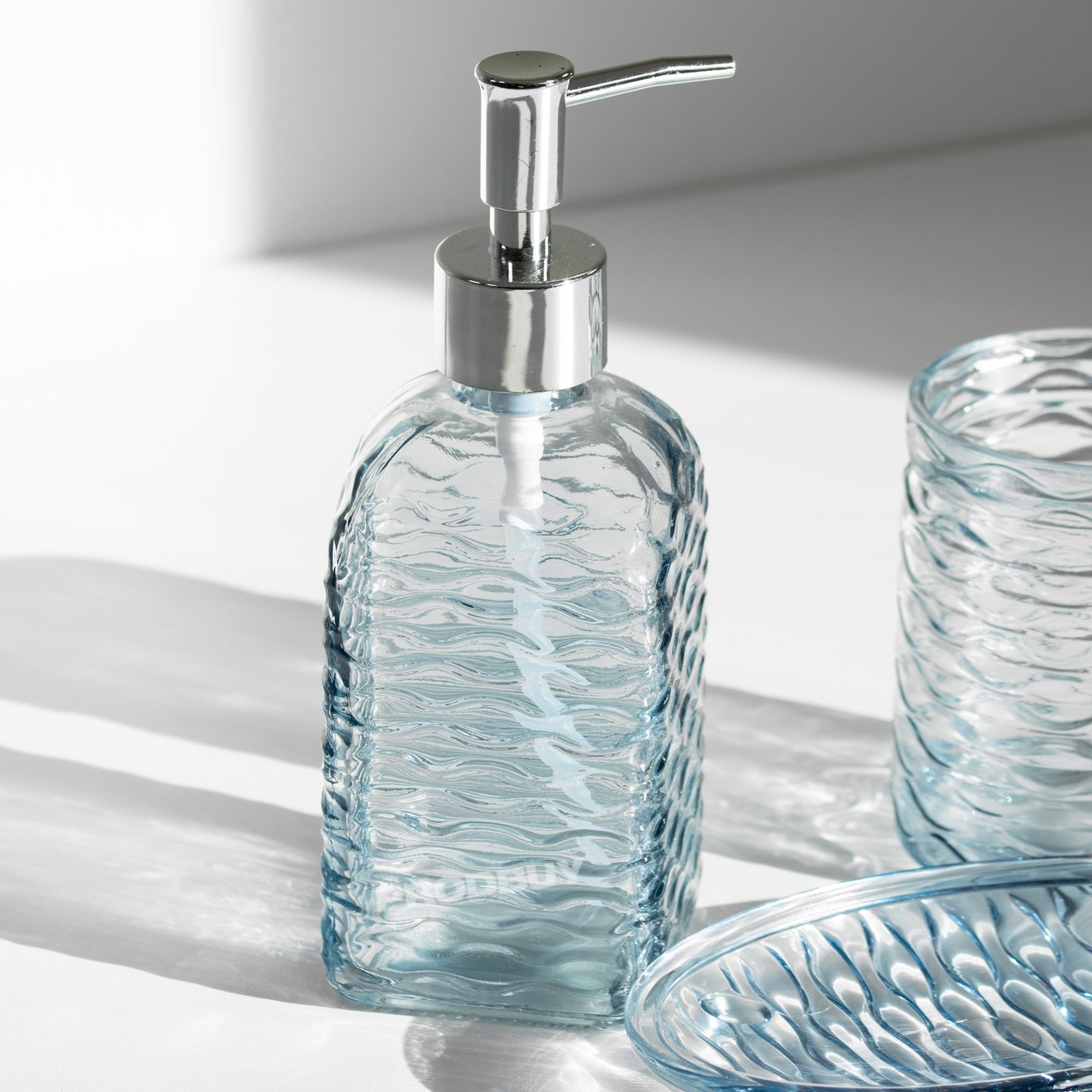 3 Piece Glass Bathroom Sink Accessories Set