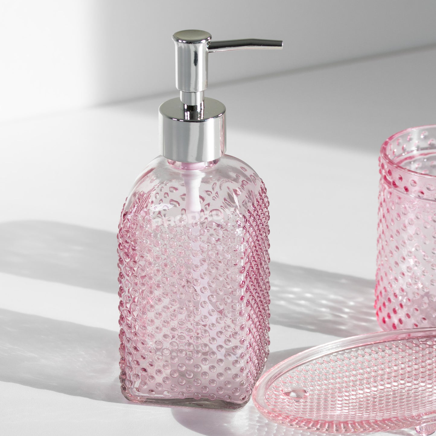 3 Piece Glass Bathroom Sink Accessories Set