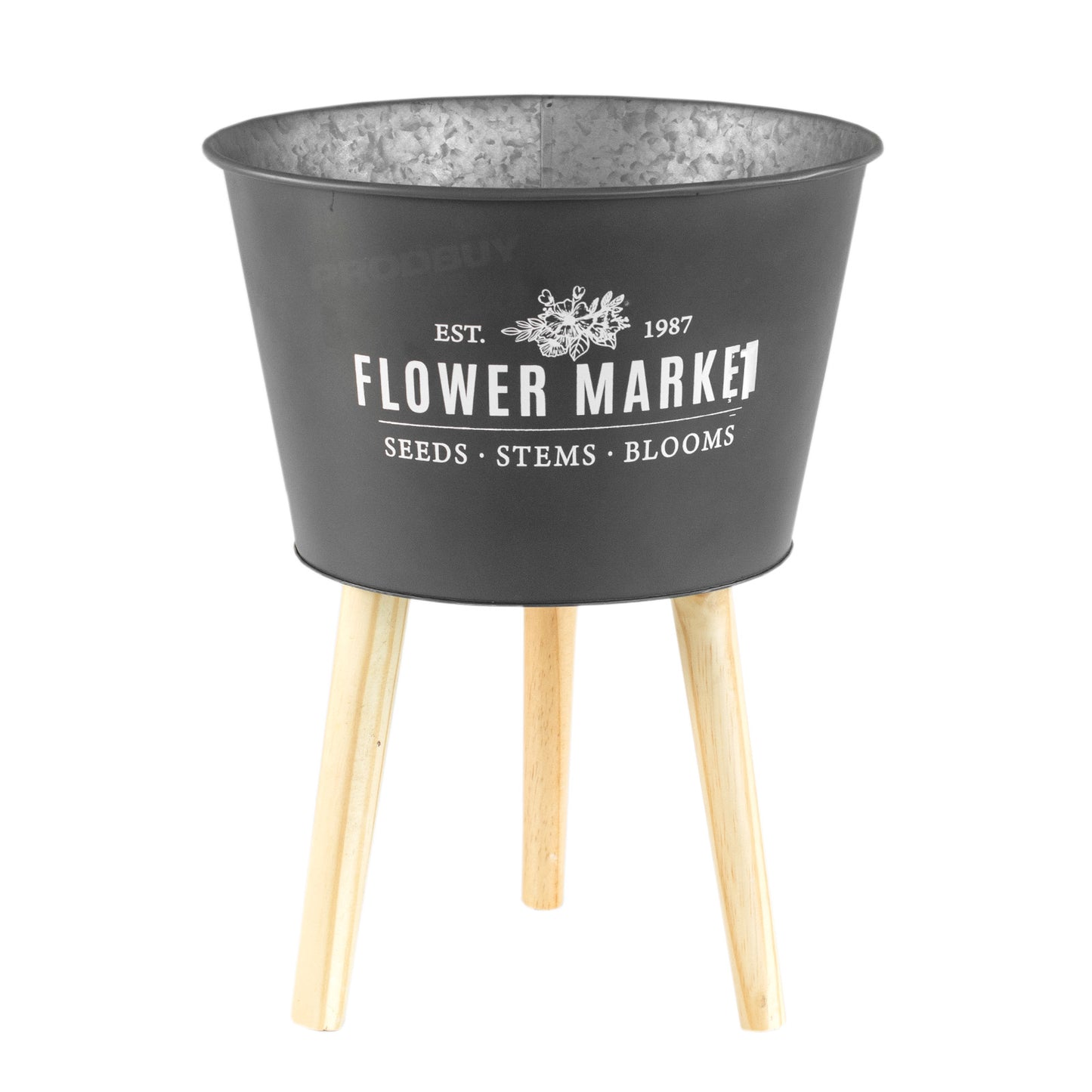 46cm Floor Standing House Plant Stand / Pot Cover with Wooden Legs