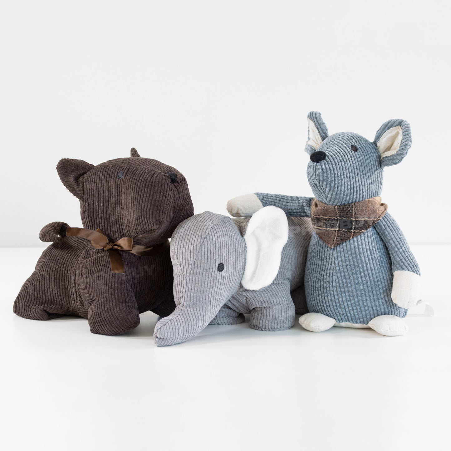 Cute Polyester Ribbed Fabric Animal Door Stop