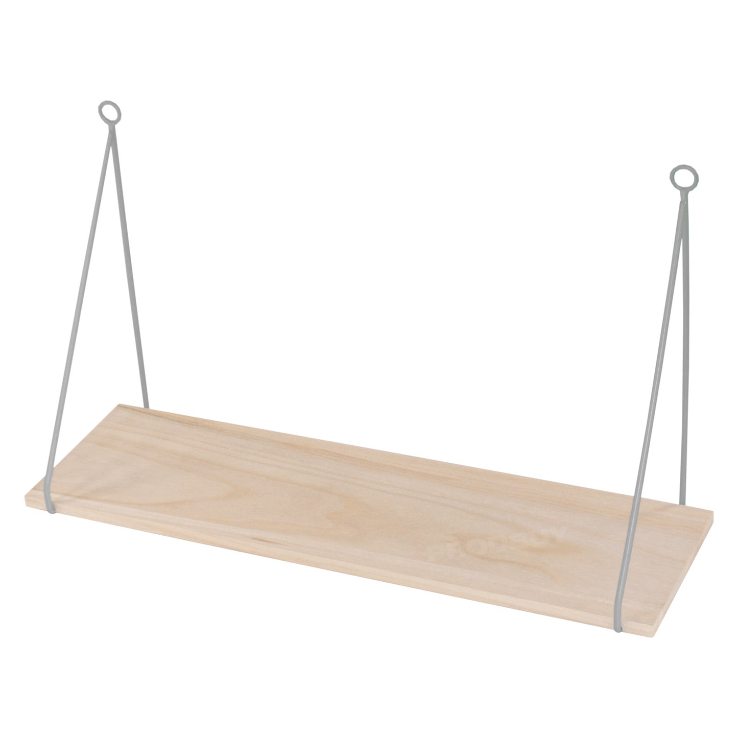 50cm Floating Wall Shelf with Metal Wire Brackets