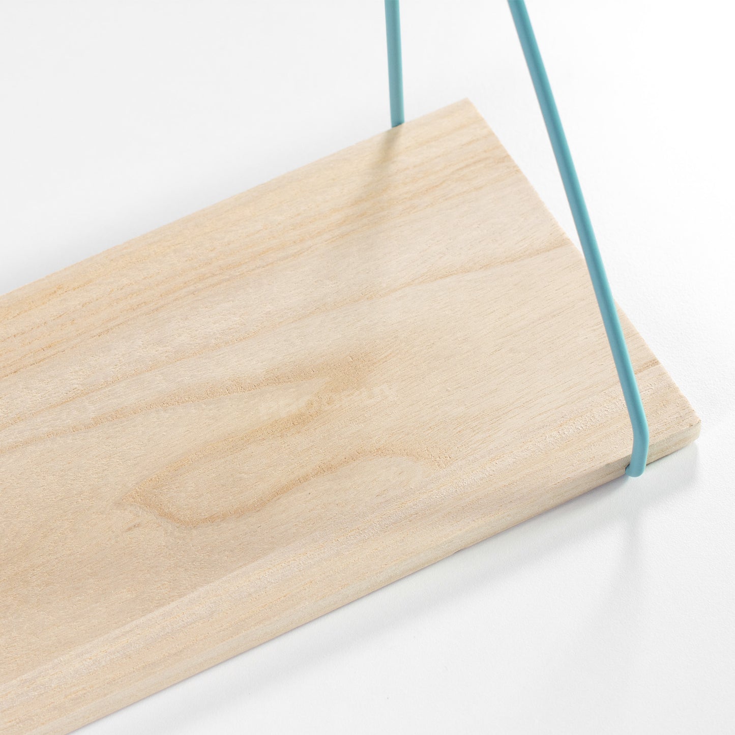 50cm Floating Wall Shelf with Metal Wire Brackets