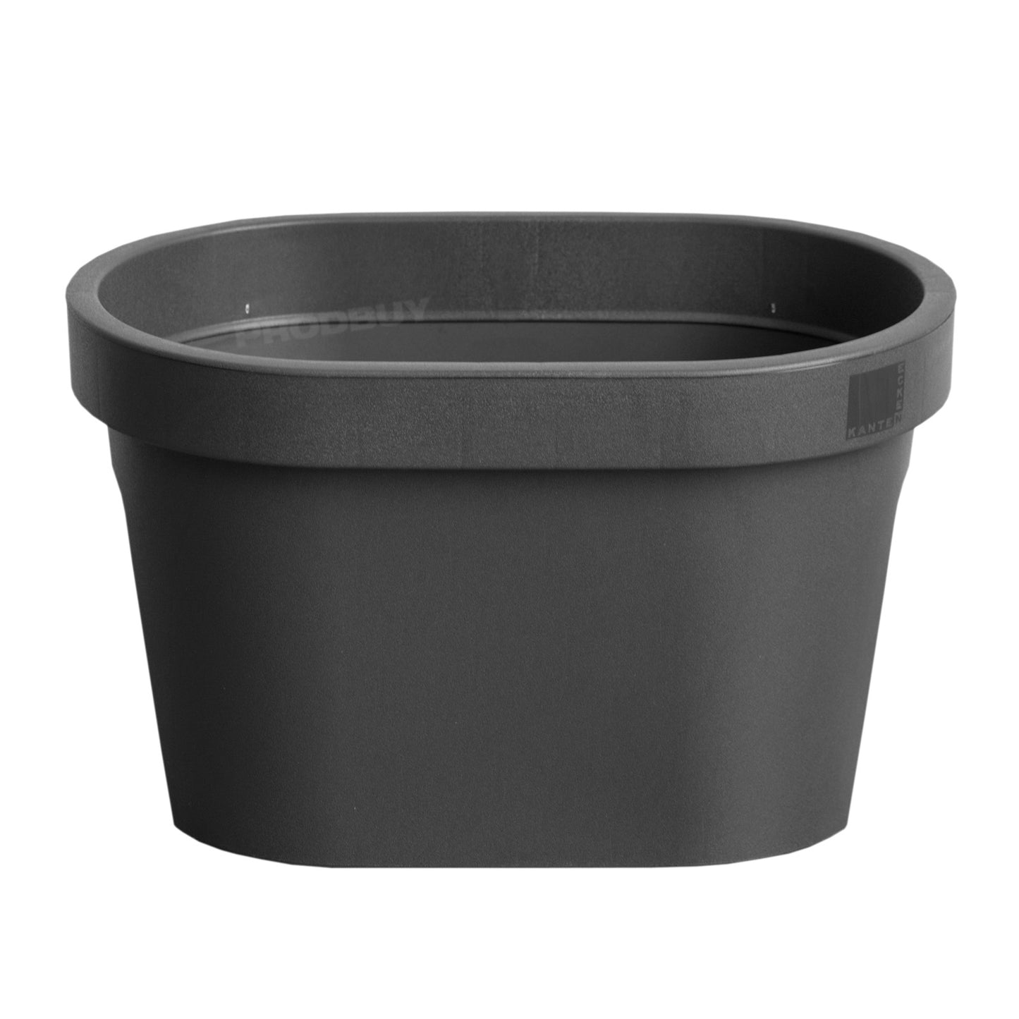 Dark Grey Oval Balcony Hanging Planter Pot