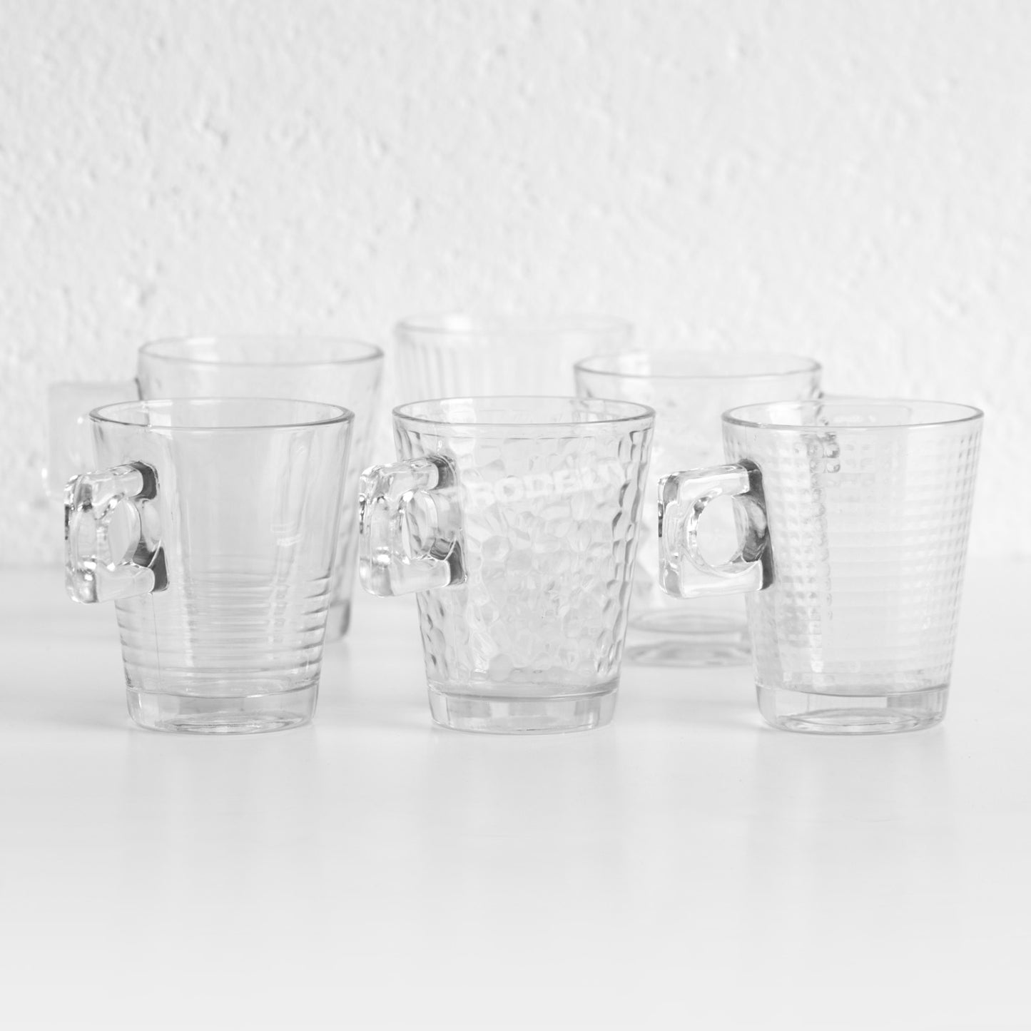 Set of 6 175ml Glass Coffee Mugs Tea Cups Espresso Latte Hot Drinks Pod Machine