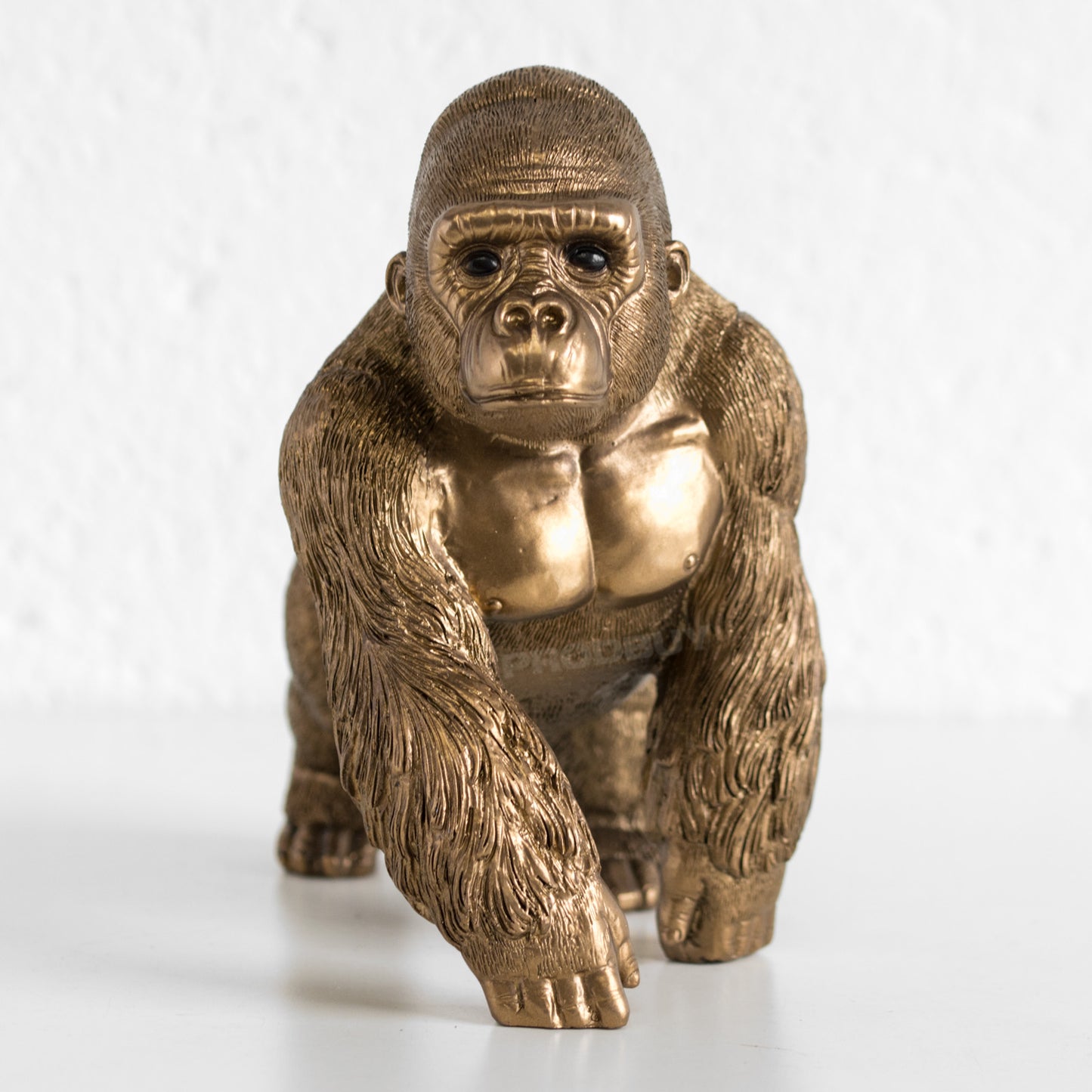 16cm Bronze Coloured Gorilla Ornament Statue Figurine Sculpture Animal Gift