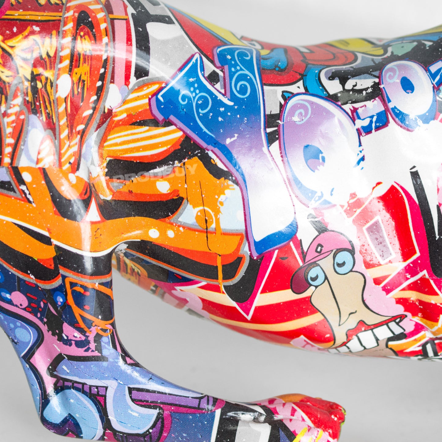 Colourful Graffiti Cheetah Ornament
