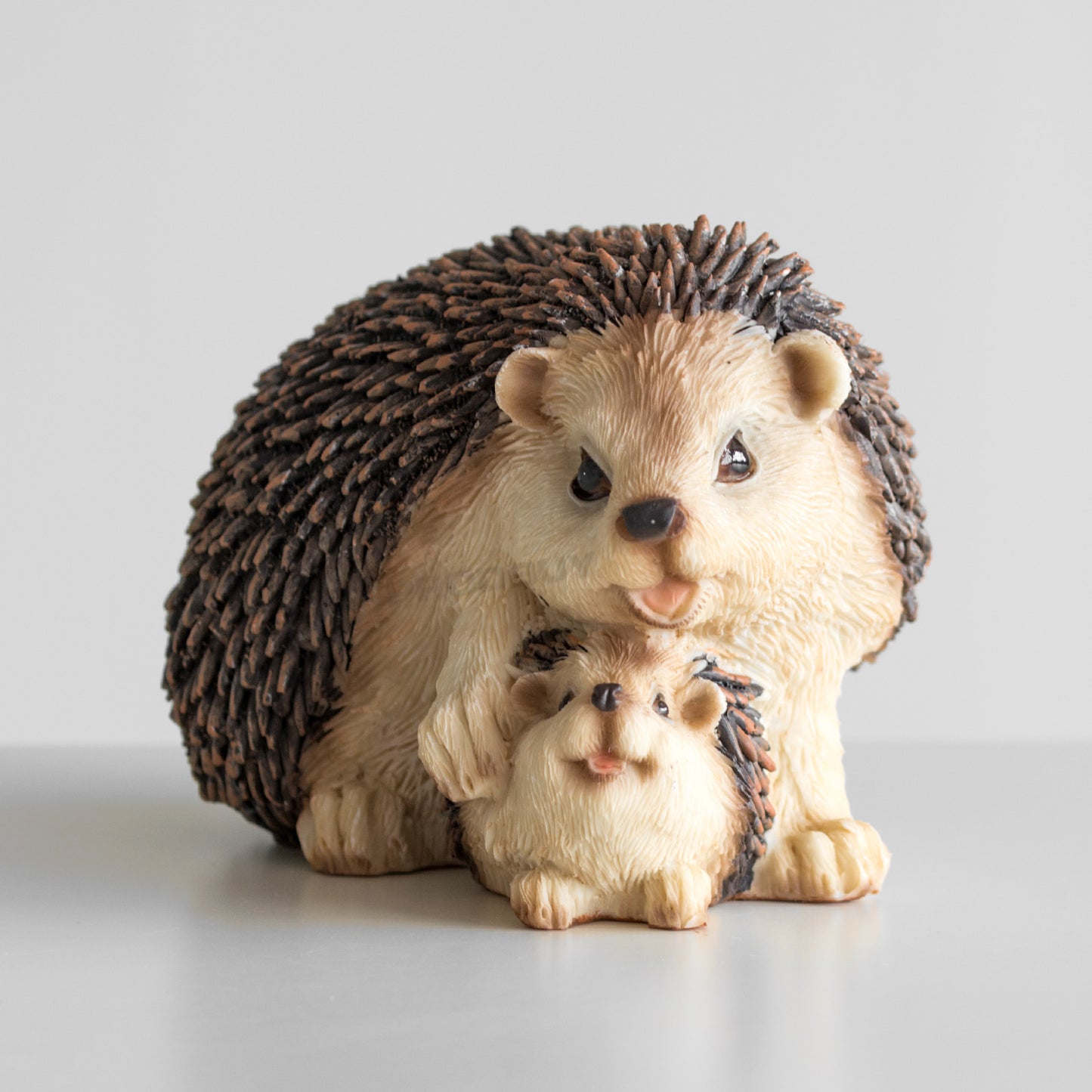 Mother & Baby Hedgehog Garden Ornament
