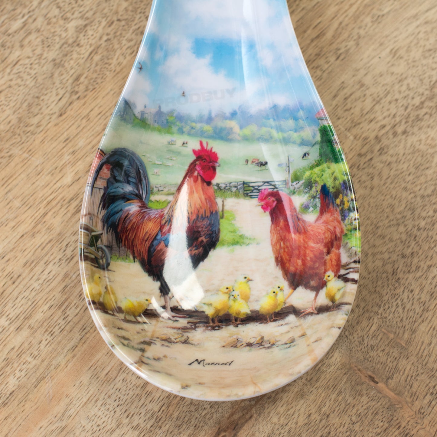 Farm Chickens Kitchen Utensil Spoon Rest