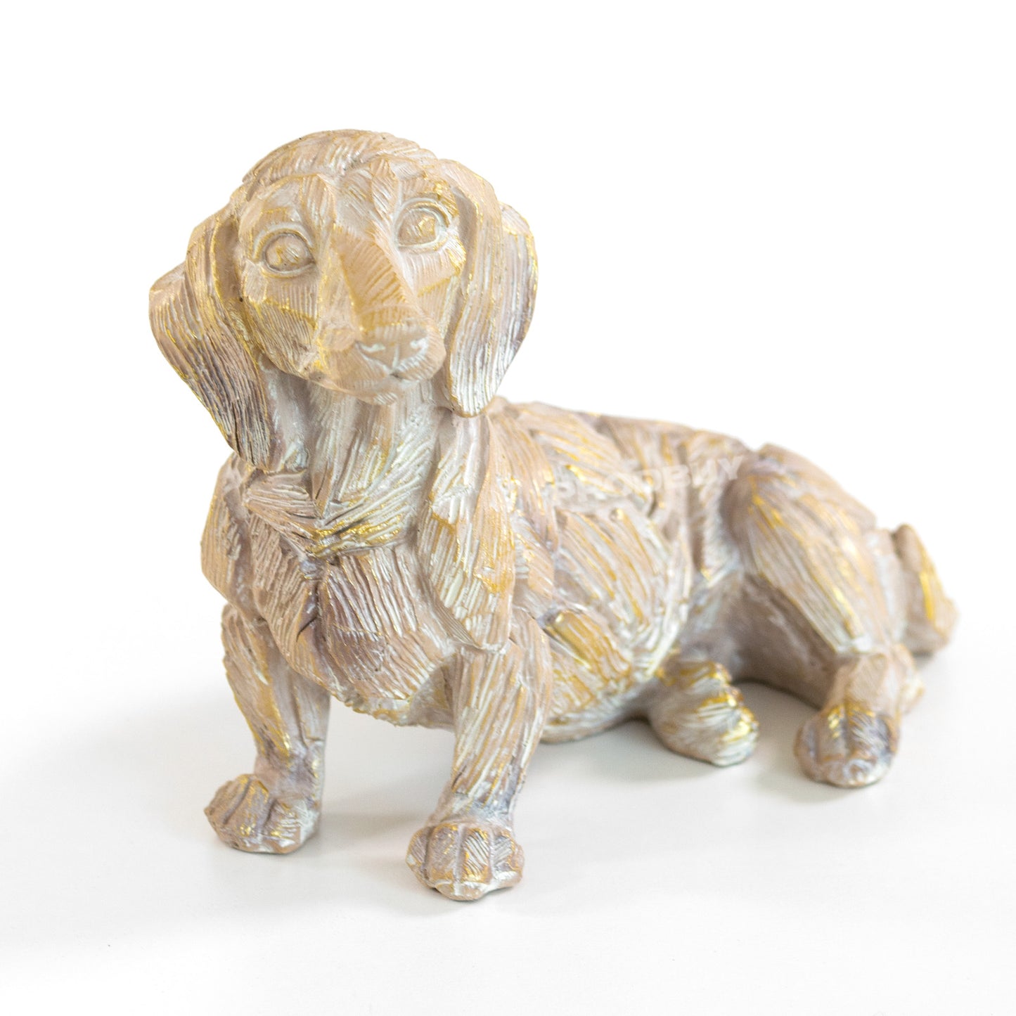 Resin Driftwood Style Dachshund Ornament