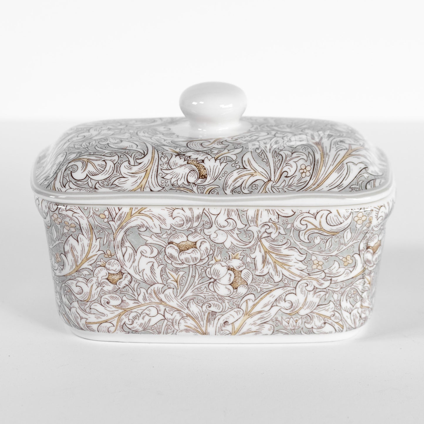 William Morris Grey Bachelor's Button Butter Dish