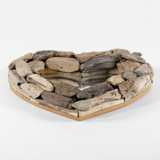 Small Driftwood Heart 30cm Wall Mirror