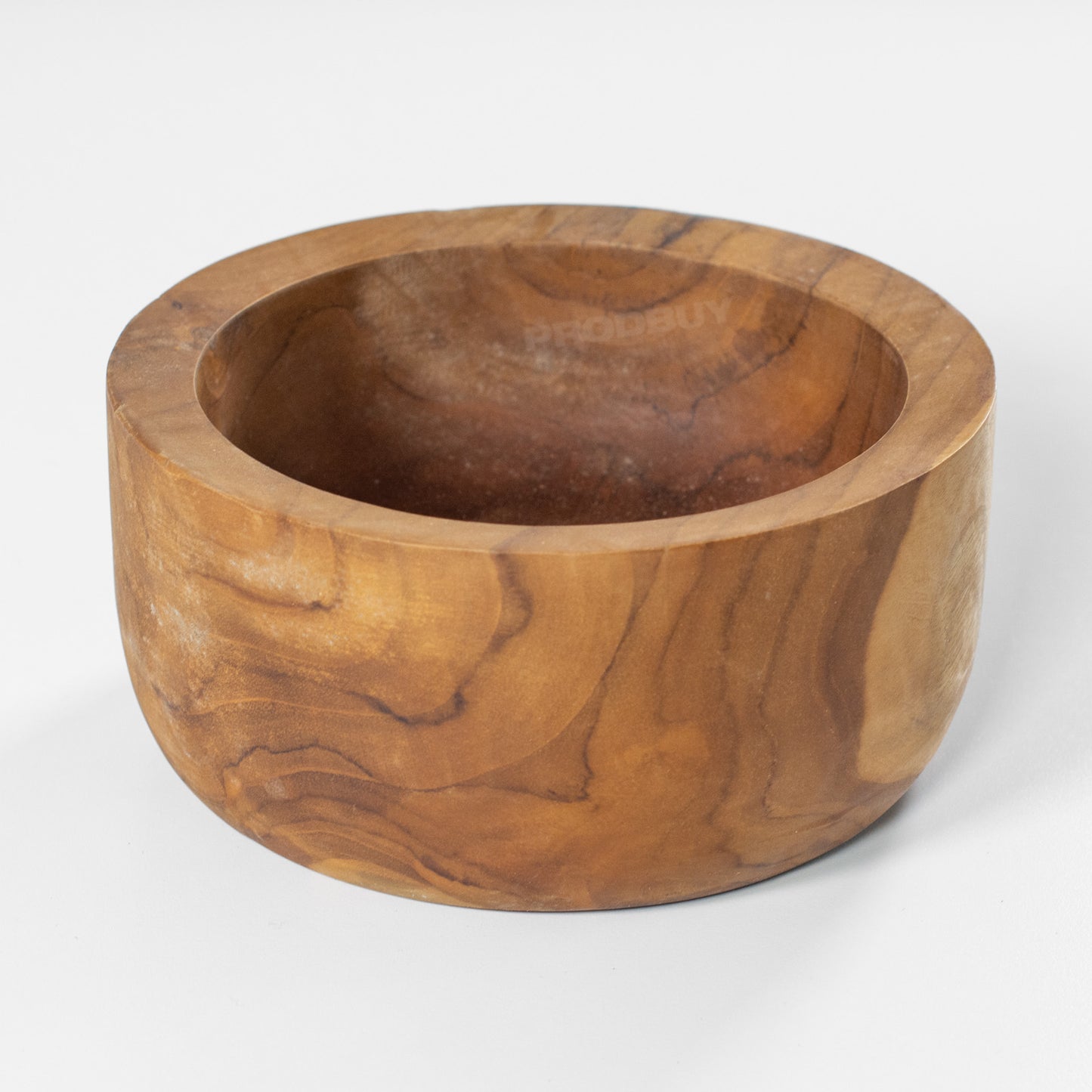 Small Wooden Pillar Candle Holder Bowl