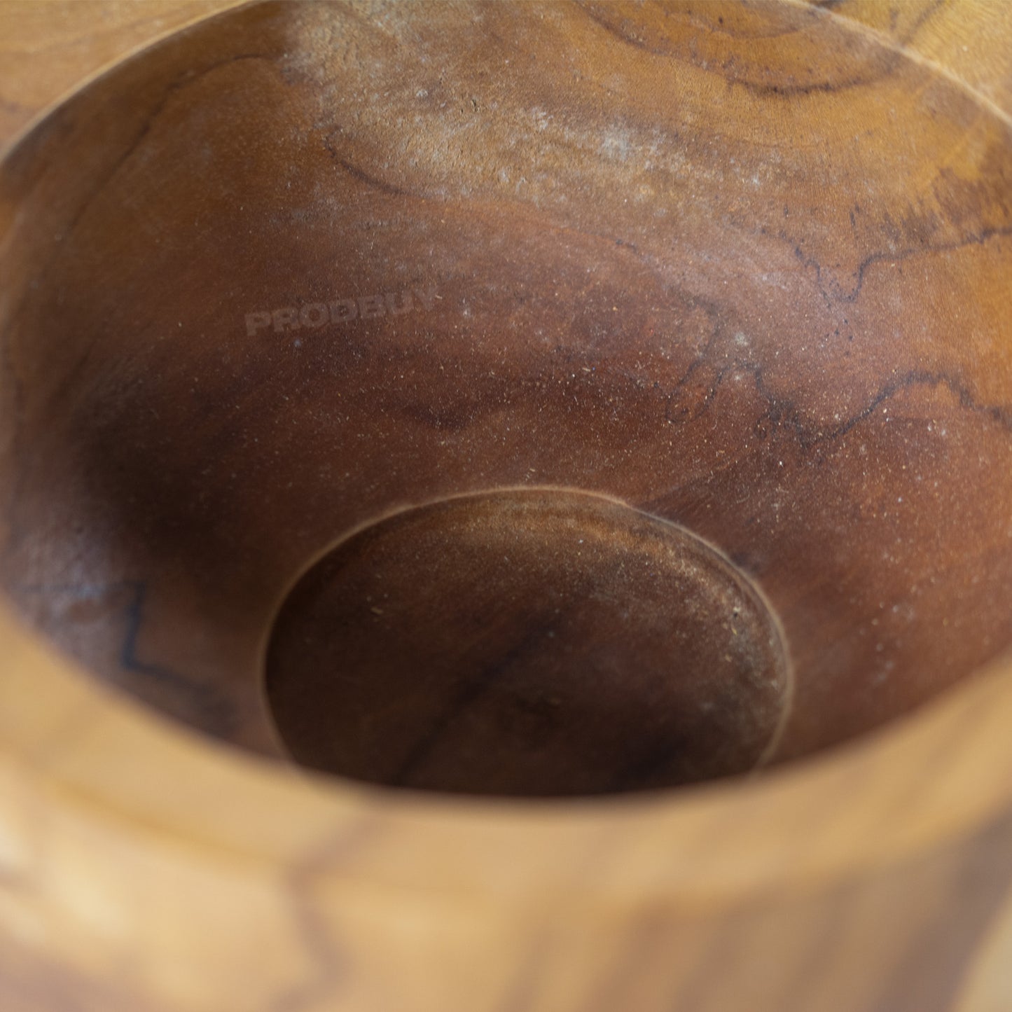 Small Wooden Pillar Candle Holder Bowl