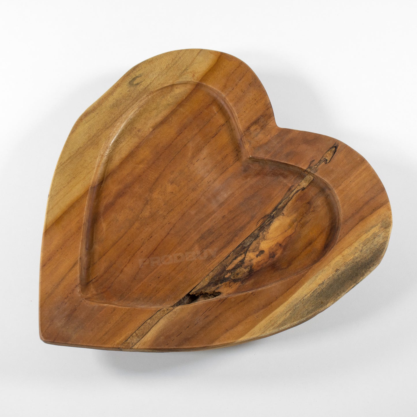 Heart Shape Teak Root Wood Serving Plate